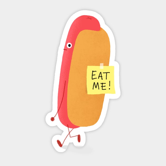 Hot Dog Sticker by Mauro Gatti Art